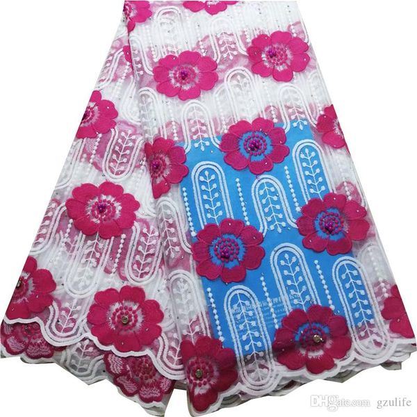 

mesh nigerian lace fabrics embroidered african lace fabric guipure french tulle net eco-friendly lace fabric f4-2572, Black;white