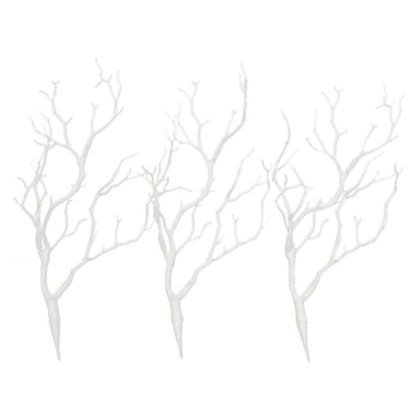 

3 x artificial white dry plant tree branch wedding party decor