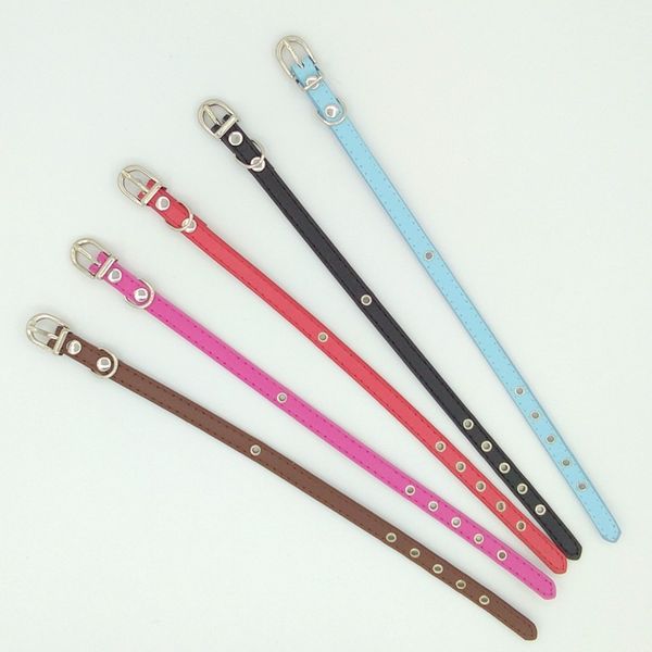 

dog collars & leashes pet leather 1.0cm wide collar supplies