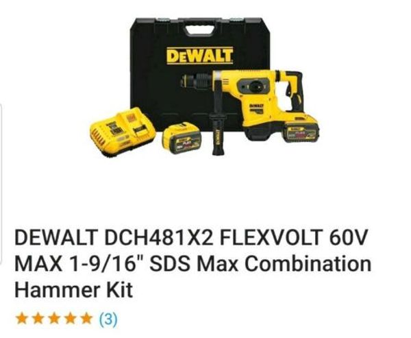 

Dewalt flexvolt dch481x2 60v li ion d max cordle hammer kit new cheape t