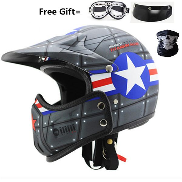 

sell motorcycle helmet jet open face helmet captain star cascos para moto vintage pilot cafe racer helm dark gray xl