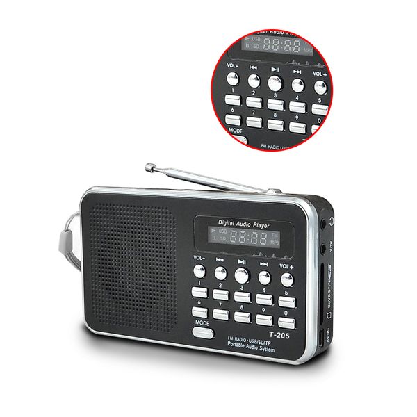 

portable mini am fm radio stereo speaker support sd/tf card with usb