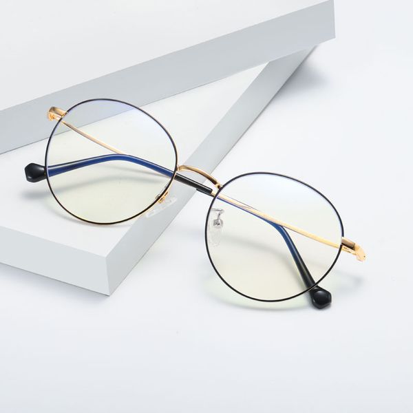 

computer reading/game glasses, round frame computer goggles, anti-blue glasses, round frame mobile goggles, student goggles, 9, White;black