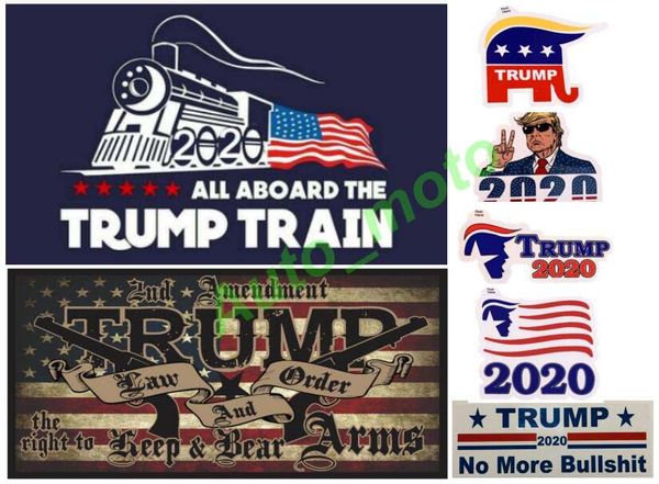 Stili CALDI Trump 2020 vagone ferroviario Adesivo locomotiva Keep and Bear Arms Treno finestra Adesivo Home Living Room Decor Wall Sticker spedizione gratuita