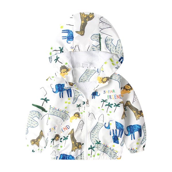 

children jackets autumn spring kids outerwear coats cute dinosaur cartoon jackets for boys baby boys girls windbreaker 1-7t, Blue;gray