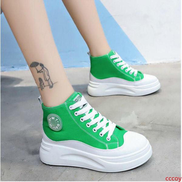 

sneakers female 2019 new autumn tide shoes net red wild korean version of the muffin platform women breathable high-canvas shoes