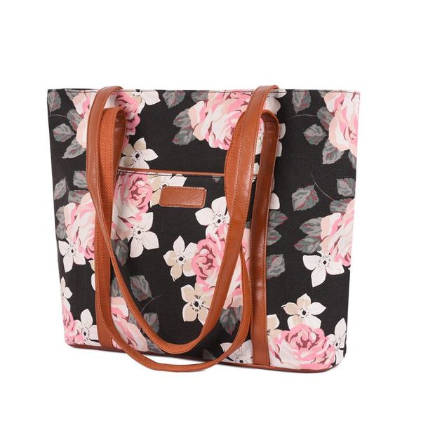 

large canvas shoulder bags for women 2020 luxury handbags designer female ladies hand totes messenger bag floral print sac