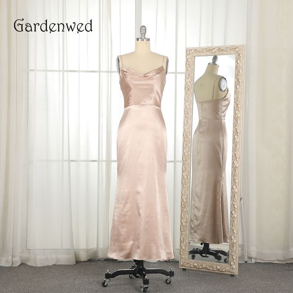 

gardenwed champagne evening dress 2019 spaghetti straps simple woman formal gown party dresses, White;black