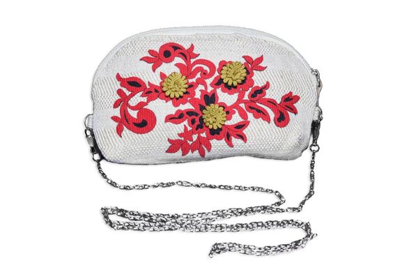 

hand made new designer women linen handbags female hand made flowers 2 in 1 purse chain shoulder bag zipper bag for female