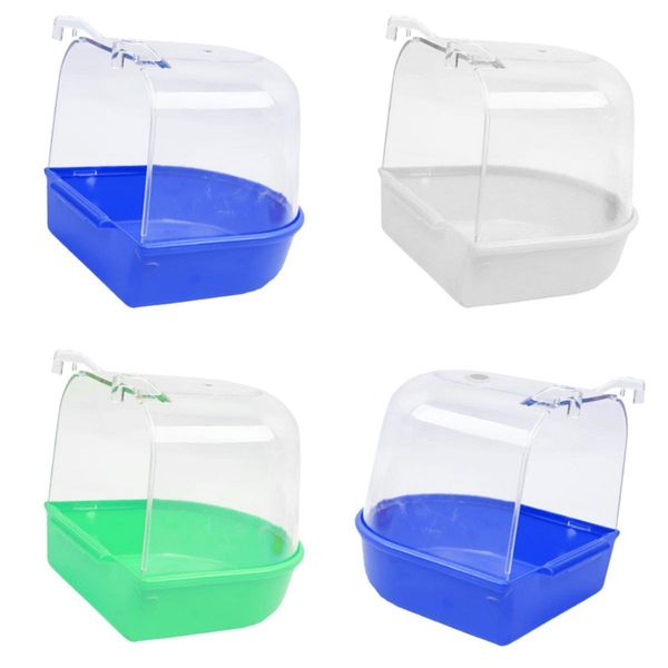 

4pcs pet birds cage hanging bathtub birds parrots bathroom cage box toy