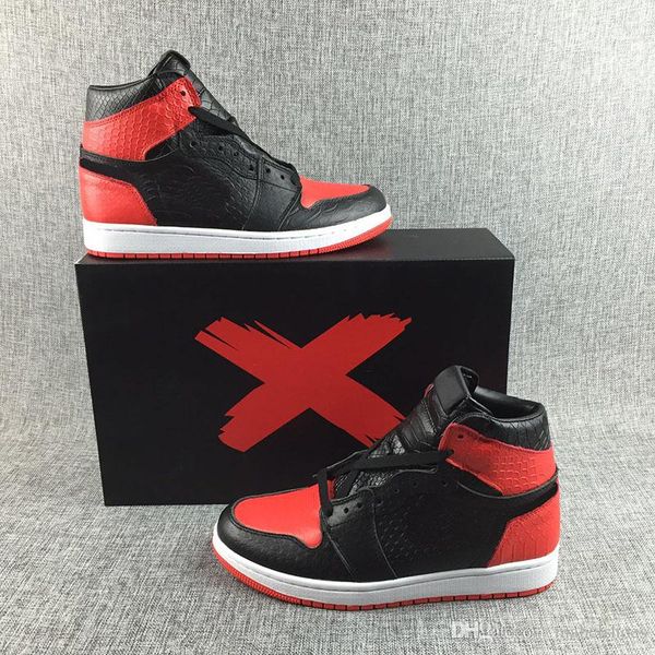 

Basketball Shoes 1s Chicago Scales Black Red White Mens Upper Leather Sports Sneakers New Designer Shoes Size 40-46