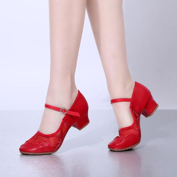 

woman ballroom latin dance shoes female modern rumba salsa practice dancing shoes low heel 4cm modern square dancing