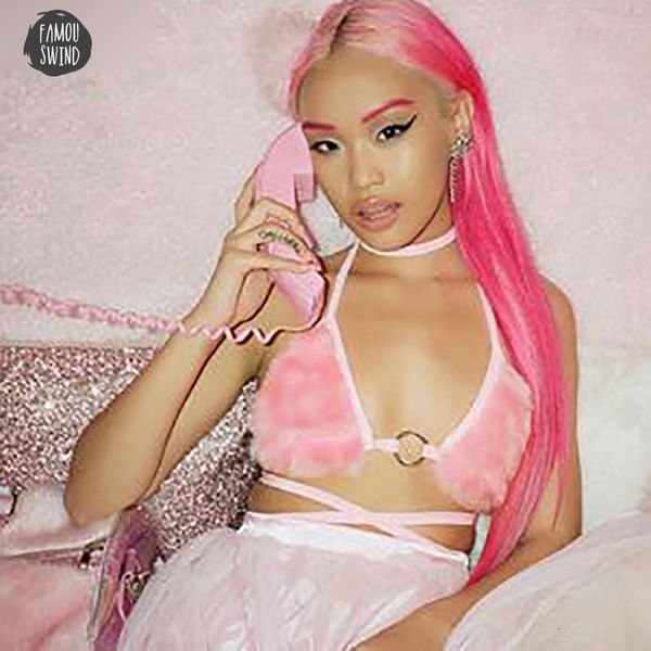 

camis women girls pink flannelette tees ribbons design solid color size solid camis fashion crop female, White