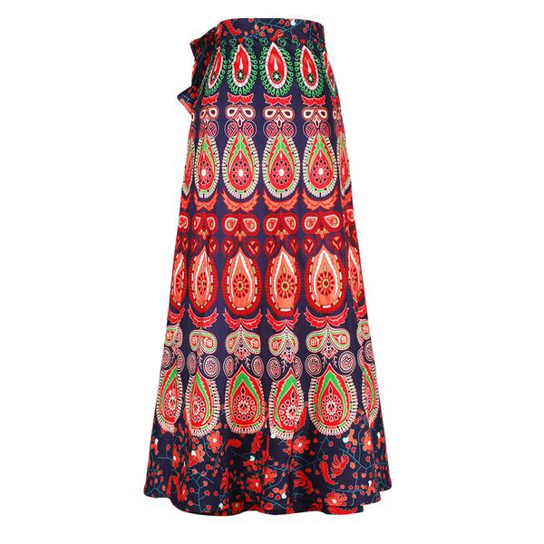 

womail women skirt summer fashion multicolor feather print skirt loose boho long bohemian beach skirt casual 2019 dropship f9, Black