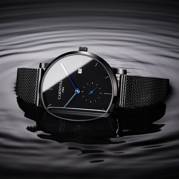 

relogio automatico automatic mechanical fashion watch herren uhren in mechanischen men waterproof watches kol saatleri, Slivery;brown