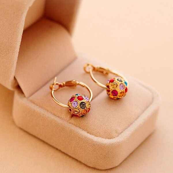 

earrings for women fashion 1pair women rhinestone ear stud earrings, Golden;silver