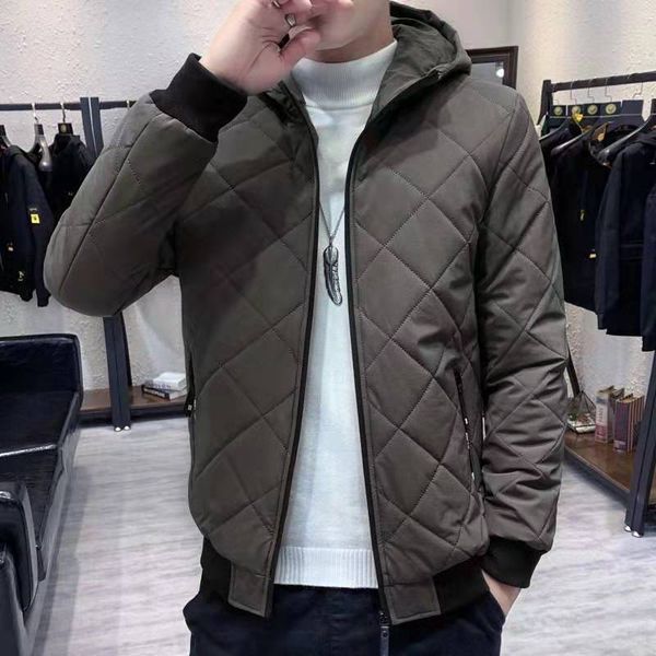 

man's designer luxury thick parka coat with a hood long sleeves puffer coat for man three colors m-4xl, Black