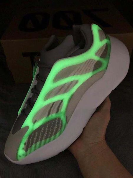

2020 authentic 700 v3 white skeleton grey green kanye west men women running shoes sports sneakers ef9899 with box size 36-45