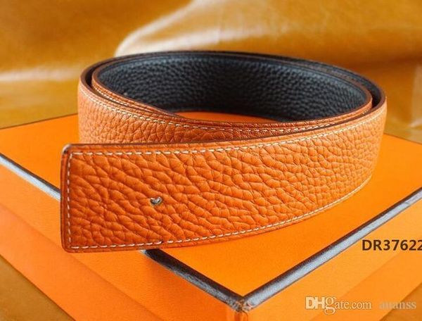 

new fashion men business belts ceinture smooth gold silver buckle genuine leather belts for men waist belt r37622, Black;brown