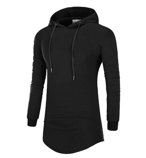 

camouflage mens tshirts spring long sleeve hooded loose mens casual solid color male long tees, White;black