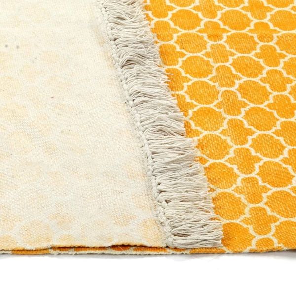 

kilim rug in cotton 160x230 cm with yellow motifs wall stickers