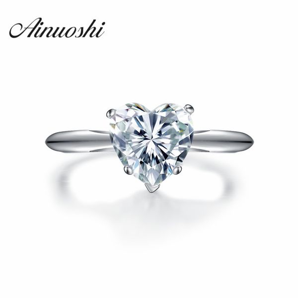 

роскошные ювелирные изделия в форме сердца обручальное кольцо 2 карата пасьянс nscd обручальное мода ювелирные изделия женщин 925 твердые се, Slivery;golden