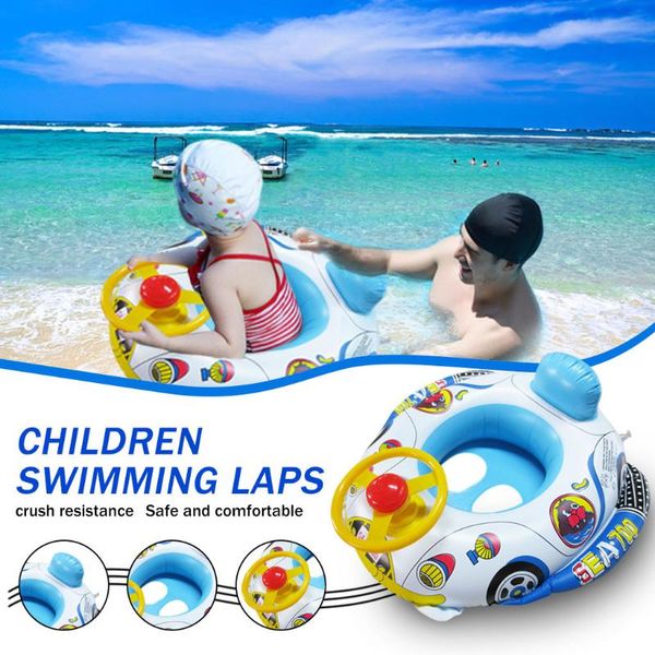 

1pcs cute child swimming ring baby swimming ring pool seat toddler float aid trainer float water for kids cartoon designs