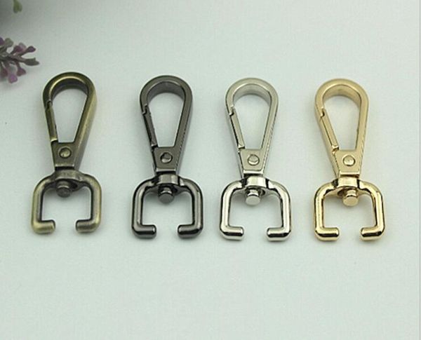 

20 piece/lot) luggage handbag inner diameter 1.3cm opening spring shoulder strap link bag hook diy pendant hardware accessories, Black