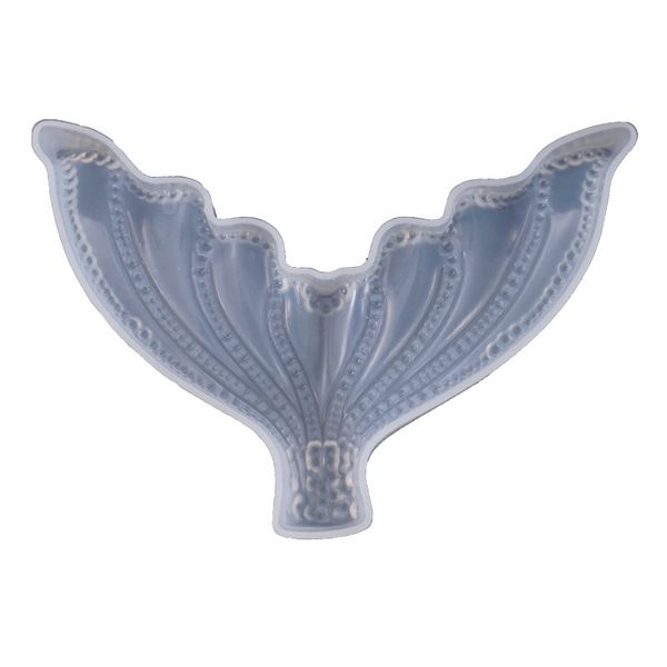 Mermaid Tail stampo in silicone in resina semitrasparente Stampi silicone flessibile della decorazione della casa Handmade Soap Mold forchetta pesce Strumenti del mestiere di coda
