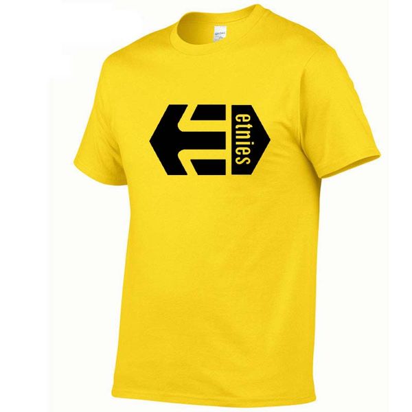 

new solid color etnies logo t shirt mens black and white 100% cotton t-shirts summer tee boy tshirt, White;black