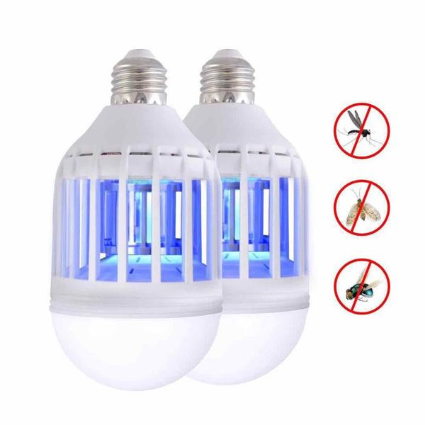 

110v 220v e27 led mosquito killer lamp 15w 2 in 1 led ball nigh light anti repellent bug zapper insect killer uv bulb
