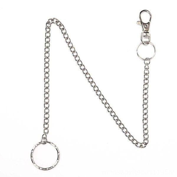 

1pcs 38cm rock punk trousers hipster belts belts & accessories pant jean keychain metal wallet belt chain silver ring clip keyring mens hiph, Black;brown