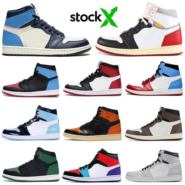 

stock x jumpman 1 men basketball shoes 1s unc to chicago obsidian spiderman banned fearless women mens trainer fashion sports sneakers