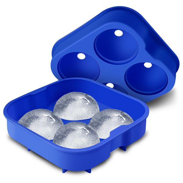 4X Bar Whiskey Cocktails Ice Cube Ball Brick Tray Maker Mold Sphere MouldRDF