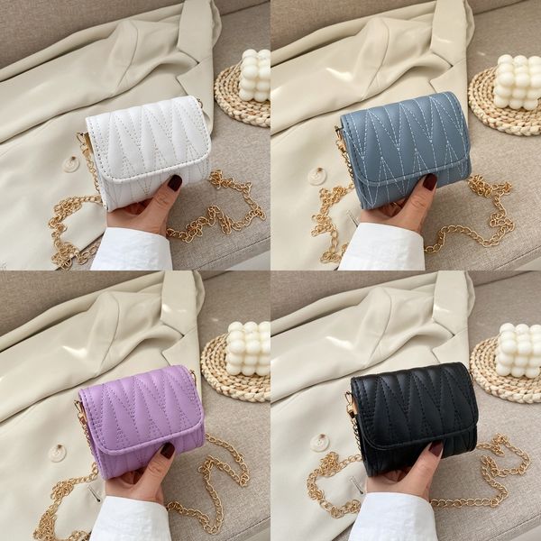 

summer mini solid color female 2020 shoulder small small diamond all-match diamond grid chain shoulder bag texture messenger bag