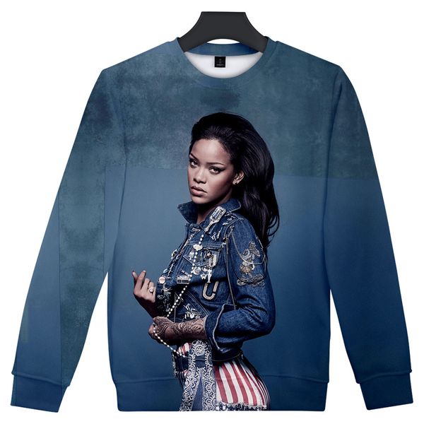 

and shirt men rihanna women 3d round collar sweater t shirts, Black