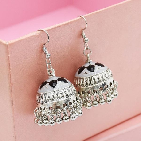 

vintage tibetan ethnic bell tassels dangle earrings stud party jewelry gift, Golden