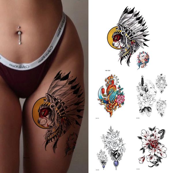 

tribal temporary tattoo - polynesian bull maori shoulder arm black mens womens