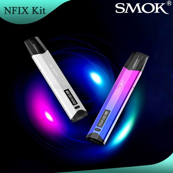 

Original SMOK Nfix Pod Kit 25W VW Vapor Device Built-in 700mAh Battery with 3ml DC 0.8ohm MTL Pod Cartridge