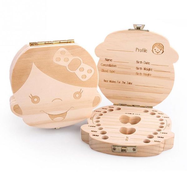

wooden baby milk teeth box baby souvenirs fetal hair tooth collection wooden case