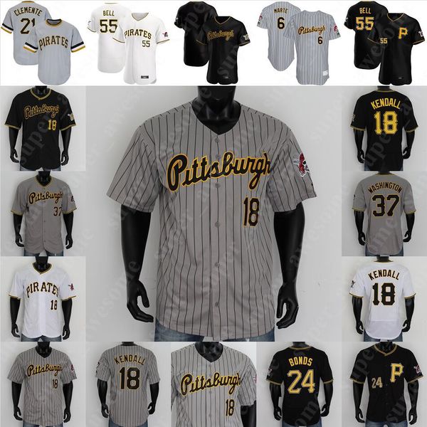 

barry bonds jersey willie stargell roberto clemente jason kendall kent tekulve danny murtaugh honus wagner bill mazeroski paul waner meyer, Blue;black