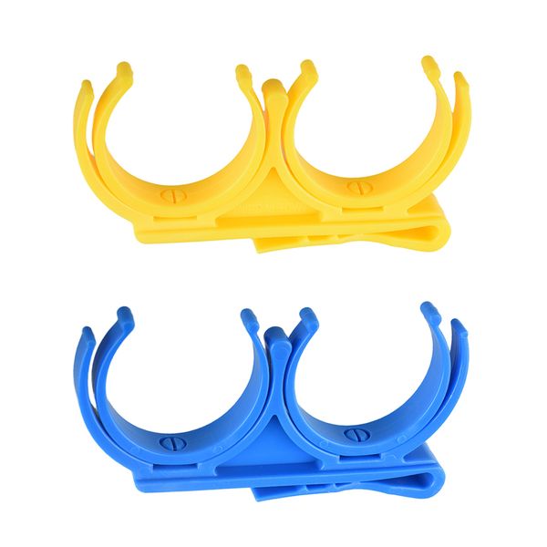 

2x golf accessory golf ball holder clip clamp for golfer clubs blue+yellow