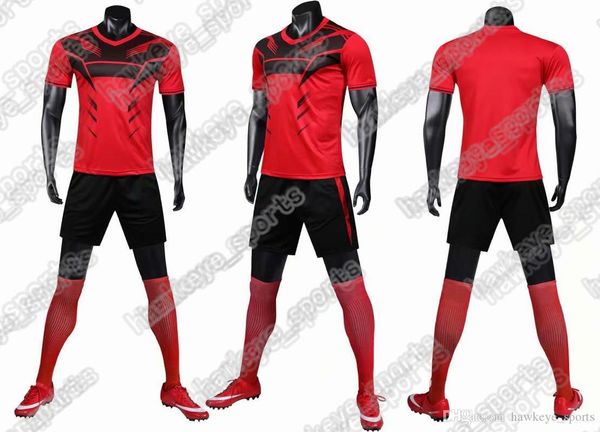 

new men's sports football uniform selling customized putuan training suit breathable 2019 short shirt 21552, Black;yellow