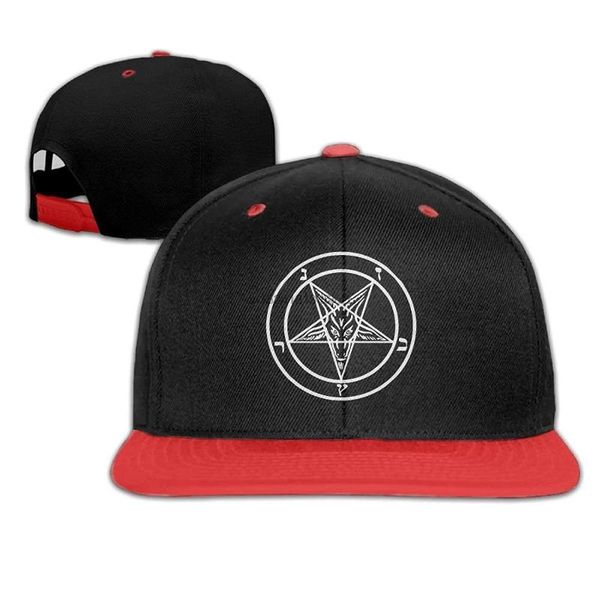 

baphomet satan symbol adjustable hip hop baseball cap stylish brim hat for boy girl, Blue;gray