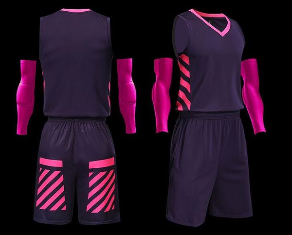 

2019 new blank basketball jerseys printed logo mens size s-xxl price fast shipping good quality cool navy pink cnp001nhq, Black;red