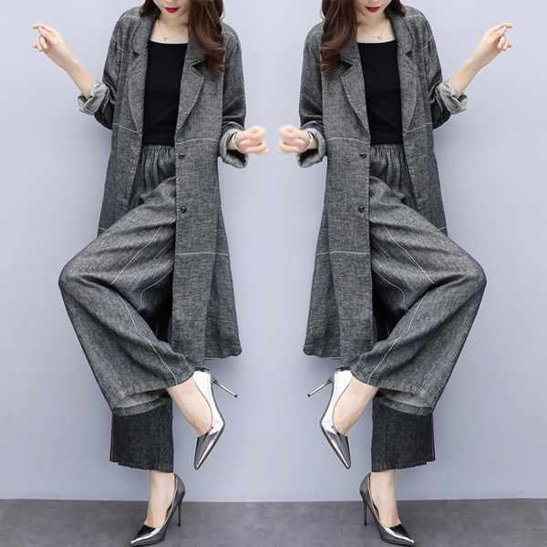 

large big size new women two piece outfits stylish year-old female costume conjunto feminino casual ensemble femme deux pieces, White