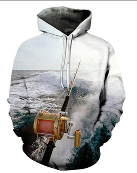 

новые моды fishman 3d печати толстовки мода рыба лодка пейзаж одежда женщины / мужчины мода 3d hoodiest повседневная пуловеры топы k485, Black