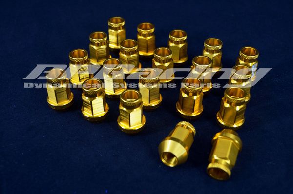 

20pcs jdm m12 x 1.5 racing lug wheel nuts screw for golden