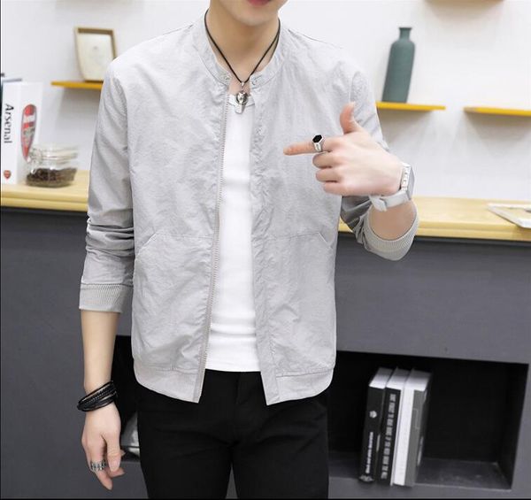 

2019 summer jacket men sun-protective coat cool design slim fit brand clothing outwear quality new fashion men jacket m-4xl, Black;brown