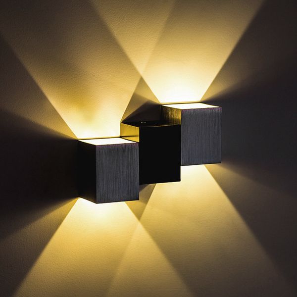 

6w 220v modern led wall lamp aluminum body wall light for bedroom home lighting luminaire bathroom light fixture sconce